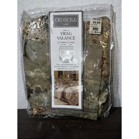 Croscill Home Cassarina Swag Window Valance New On Package New Old Stock B1